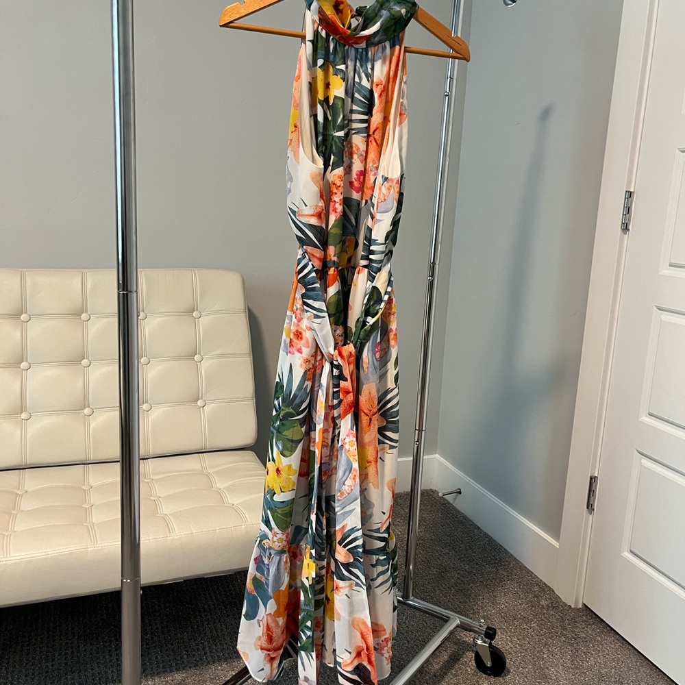 Vibrant Floral Maxi Dress